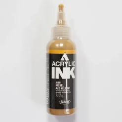 Canvas^Holbein Acrylic Ink AI841 Nickel Azo Yellow D 100ml - Little Painter Art | Exploring the Endless Possibilities of Art