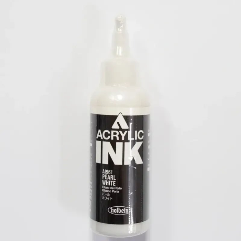 Canvas^Holbein Acrylic Ink AI961 Pearl White D 100ml - Little Painter Art | Exploring the Endless Possibilities of Art