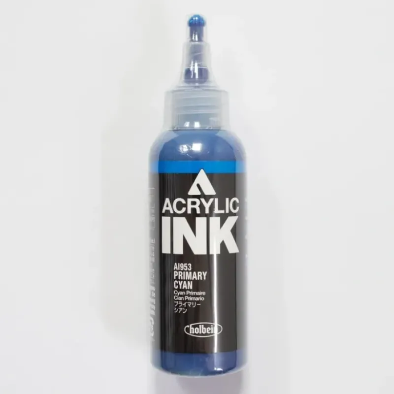 Canvas^Holbein Acrylic Ink AI953 Primary Cyan B 100ml - Little Painter Art | Exploring the Endless Possibilities of Art
