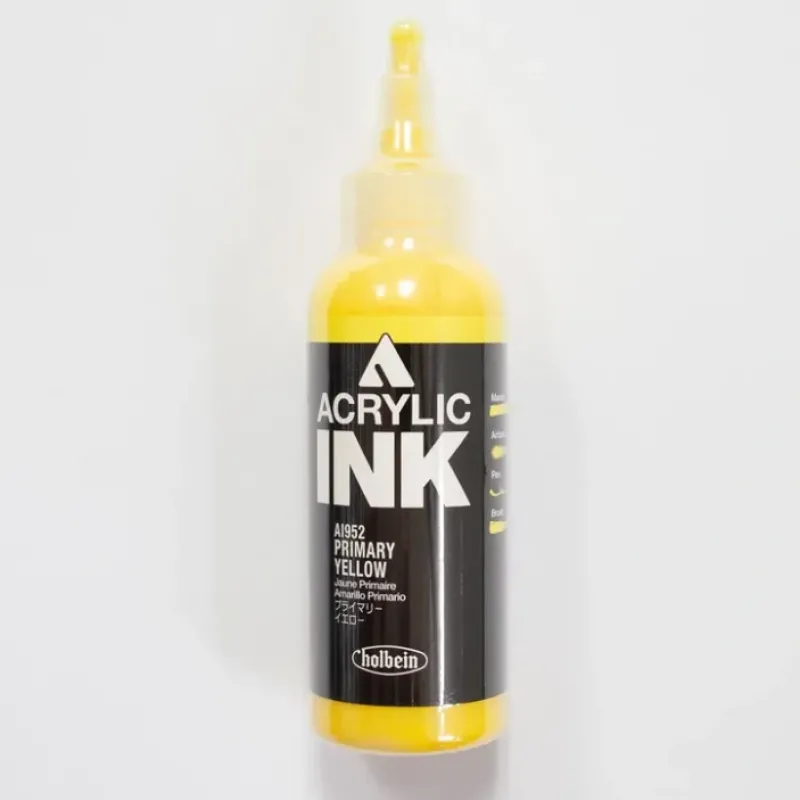 Canvas^Holbein Acrylic Ink AI952 Primary Yellow B 100ml - Little Painter Art | Exploring the Endless Possibilities of Art