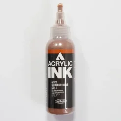 Canvas^Holbein Acrylic Ink AI920 Quina. Gold D 100ml - Little Painter Art | Exploring the Endless Possibilities of Art