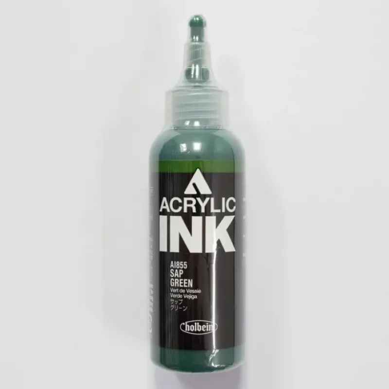 Canvas^Holbein Acrylic Ink AI855 Sap Green C 100ml - Little Painter Art | Exploring the Endless Possibilities of Art