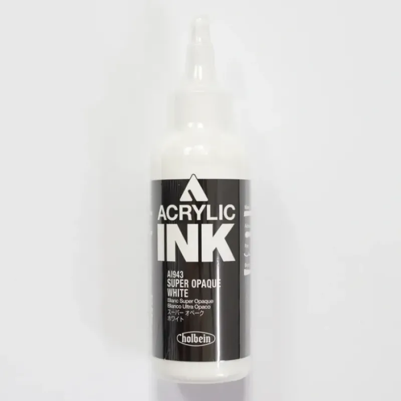 Canvas^Holbein Acrylic Ink AI943 Super Opaque White C 100ml - Little Painter Art | Exploring the Endless Possibilities of Art