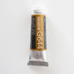 Pigment^Holbein Artists' Gouache G644 'Brilliant Gold' D - Little Painter Art | Exploring the Endless Possibilities of Art