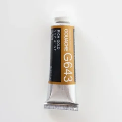 Pigment^Holbein Artists' Gouache G643 'Rich Gold' C - Little Painter Art | Exploring the Endless Possibilities of Art