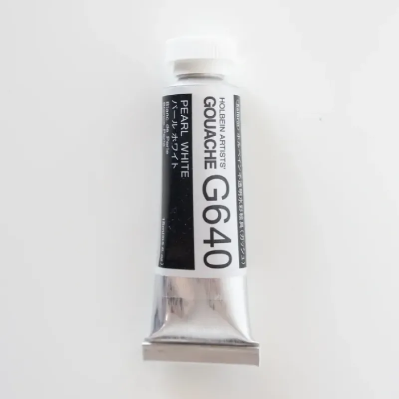 Pigment^Holbein Artists' Gouache G640 'Pearl White' C - Little Painter Art | Exploring the Endless Possibilities of Art