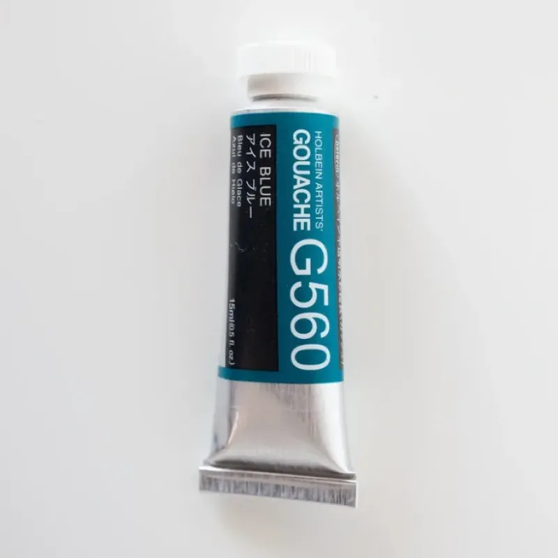 Pigment^Holbein Artists' Gouache G560 'Ice Blue' A - Little Painter Art | Exploring the Endless Possibilities of Art
