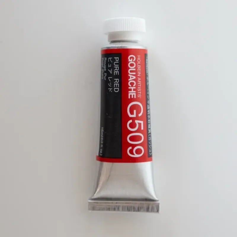 Pigment^Holbein Artists' Gouache G509 'Pure Red' C - Little Painter Art | Exploring the Endless Possibilities of Art