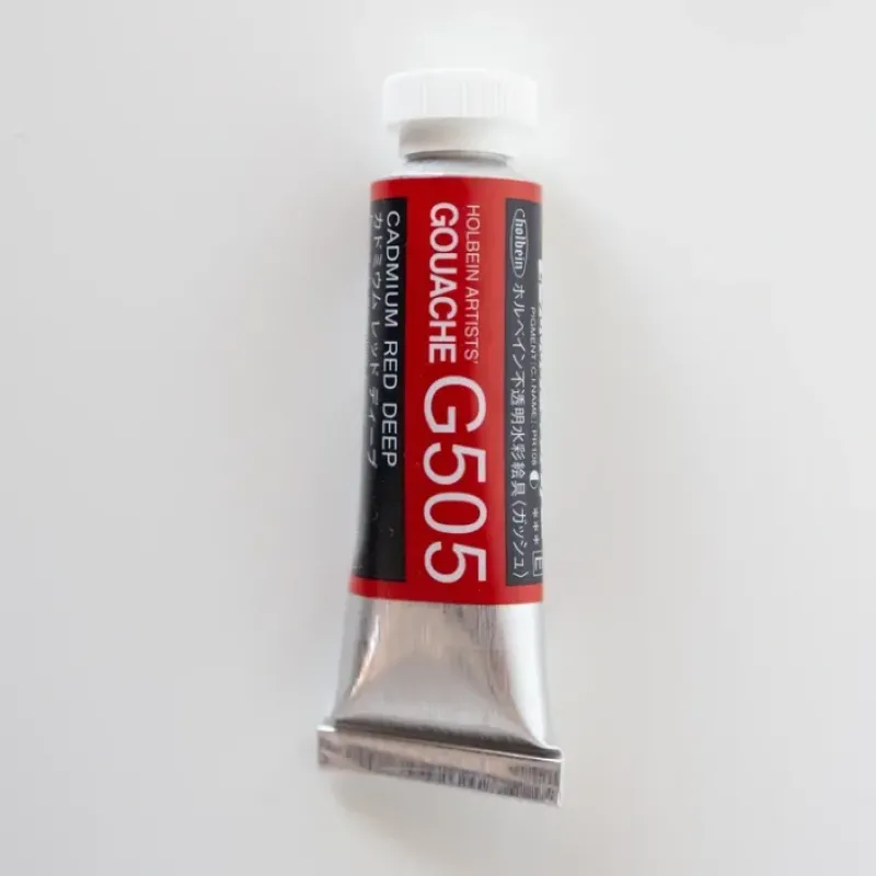 Pigment^Holbein Artists' Gouache G505 'Cadmium Red Deep' E - Little Painter Art | Exploring the Endless Possibilities of Art