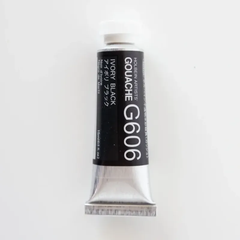 Pigment^Holbein Artists' Gouache G606 'Ivory Black' A - Little Painter Art | Exploring the Endless Possibilities of Art