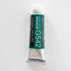 Pigment^Holbein Artists' Gouache G542 'Permanent Green Deep' A - Little Painter Art | Exploring the Endless Possibilities of Art