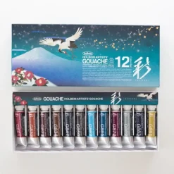 Pigment^Holbein Artists' Gouache Set 12x15ml Winter - Little Painter Art | Exploring the Endless Possibilities of Art