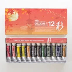 Pigment^Holbein Artists' Gouache Set 12x15ml Autumn - Little Painter Art | Exploring the Endless Possibilities of Art