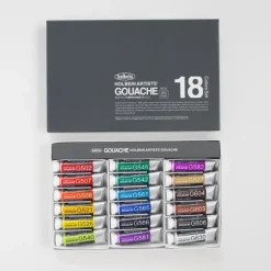 Pigment^Holbein Artists' Gouache set G713 '18 Colors in 15ml' - Little Painter Art | Exploring the Endless Possibilities of Art