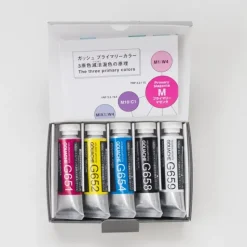 Pigment^Holbein Artists' Gouache set 5 Primary Mixing set - Little Painter Art | Exploring the Endless Possibilities of Art