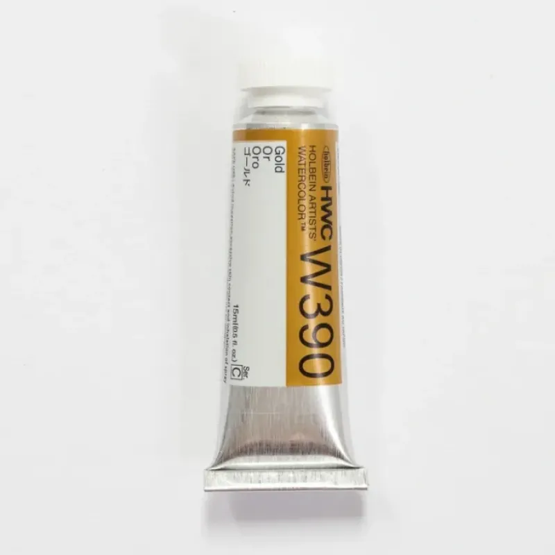 Pigment^Holbein Artists' Watercolor 15ml W390 Gold C - Little Painter Art | Exploring the Endless Possibilities of Art