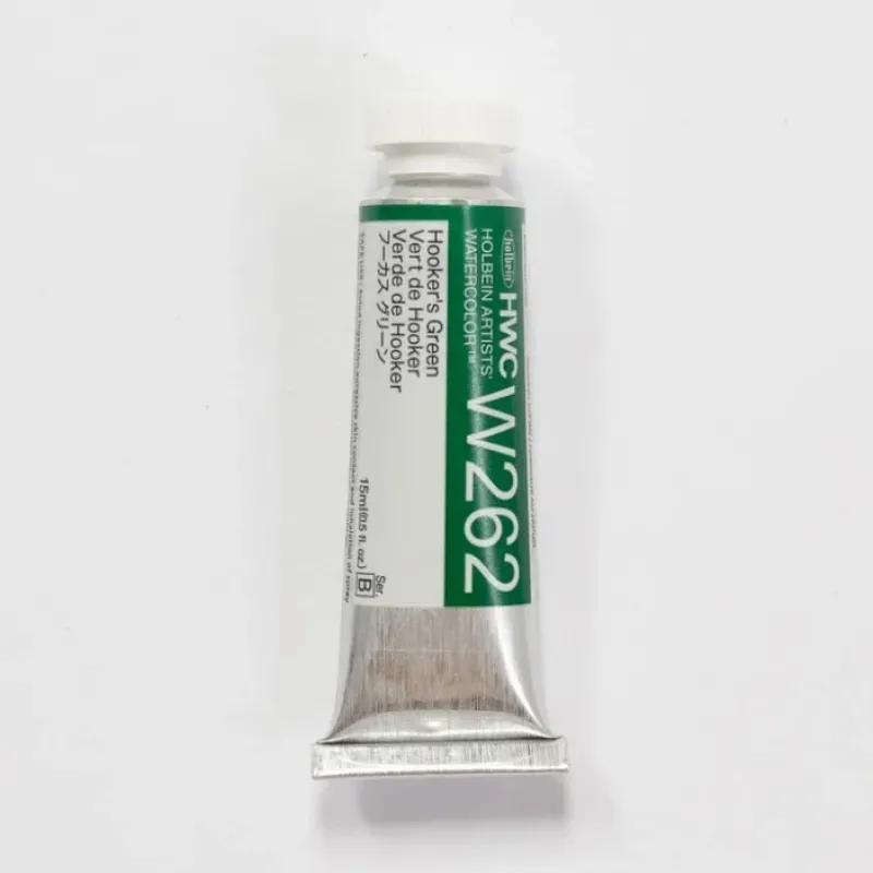 Pigment^Holbein Artists' Watercolor 15ml W262 Hooker's Green B - Little Painter Art | Exploring the Endless Possibilities of Art