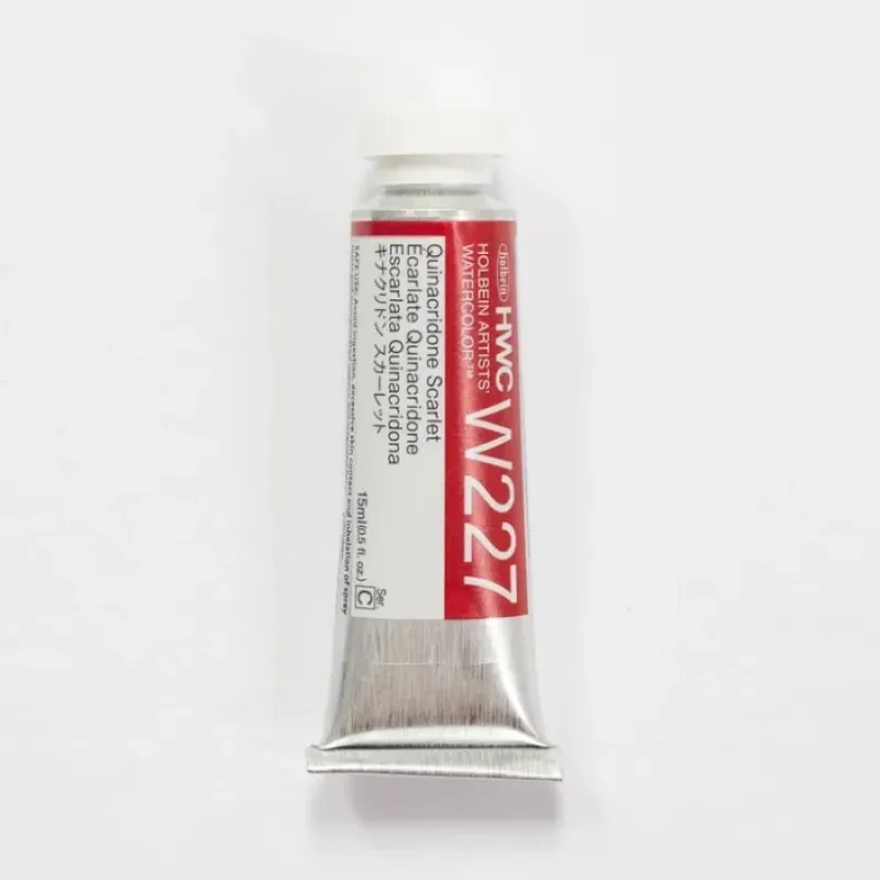 Pigment^Holbein Artists' Watercolor 15ml W227 Quinacridone Scarlet C - Little Painter Art | Exploring the Endless Possibilities of Art