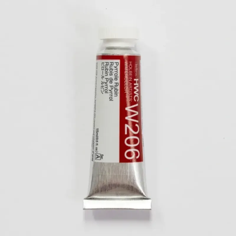 Pigment^Holbein Artists' Watercolor 15ml W206 Pyrrole Rubin A - Little Painter Art | Exploring the Endless Possibilities of Art