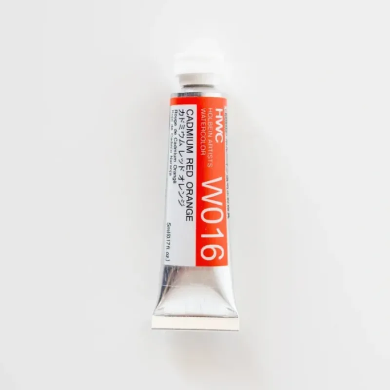 Pigment^Holbein Artists' Watercolor 5ml W016 'Cadmium Red Orange' E - Little Painter Art | Exploring the Endless Possibilities of Art