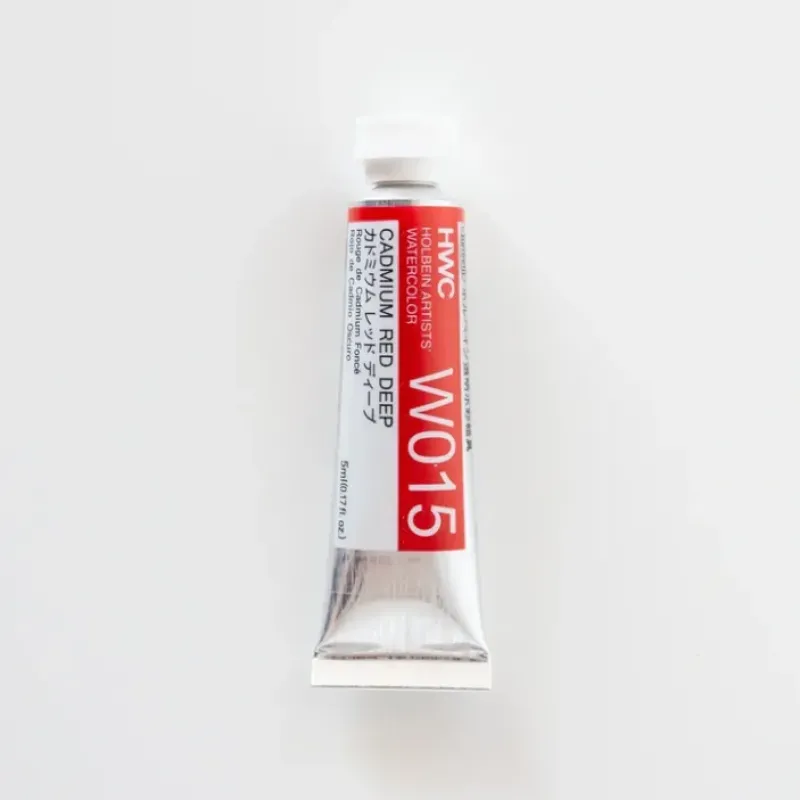 Pigment^Holbein Artists' Watercolor 5ml W015 'Cadmium Red Deep' E - Little Painter Art | Exploring the Endless Possibilities of Art
