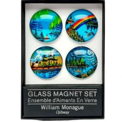 Shop All^Indigenous Collection Glass Magnet Set of 4 - William Monague - Little Painter Art | Exploring the Endless Possibilities of Art