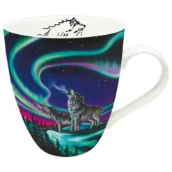 Hot^Indigenous Collection Mug 18oz Amy Keller-Rempp: Sky Dance - Wolf Song - Little Painter Art | Exploring the Endless Possibilities of Art