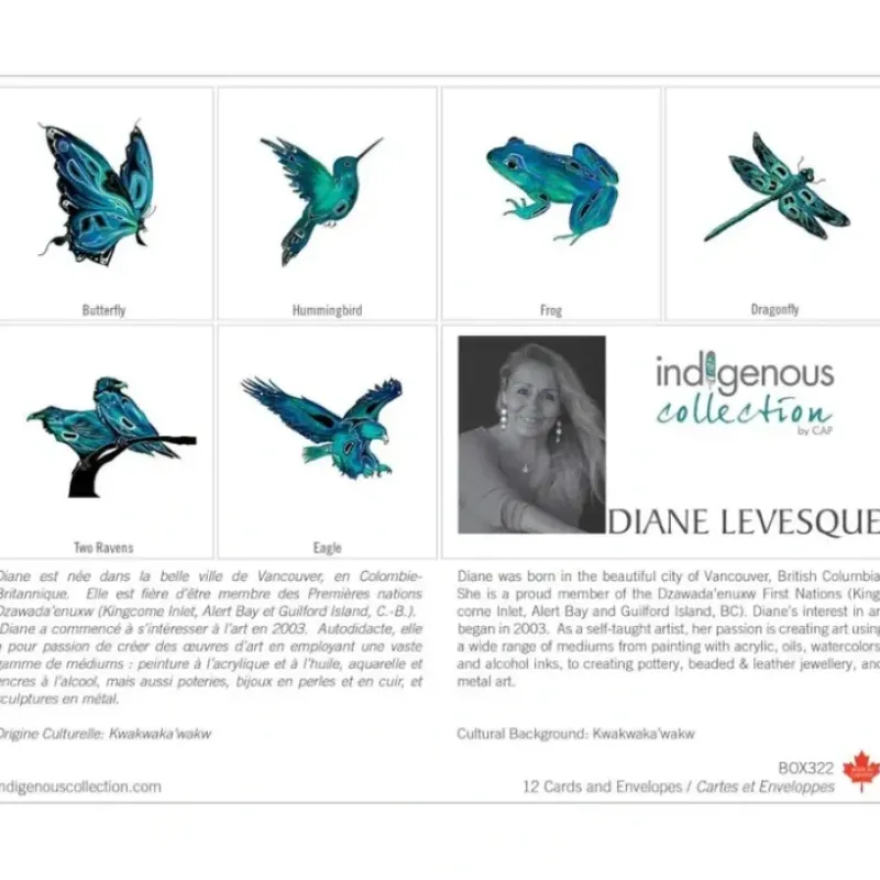 Hot^Indigenous Collection Notecards 12pk - Diane Levesque - Little Painter Art | Exploring the Endless Possibilities of Art