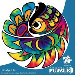 Hot^Indigenous Collection 500pc Round Puzzle - Angela Kimble - Little Painter Art | Exploring the Endless Possibilities of Art