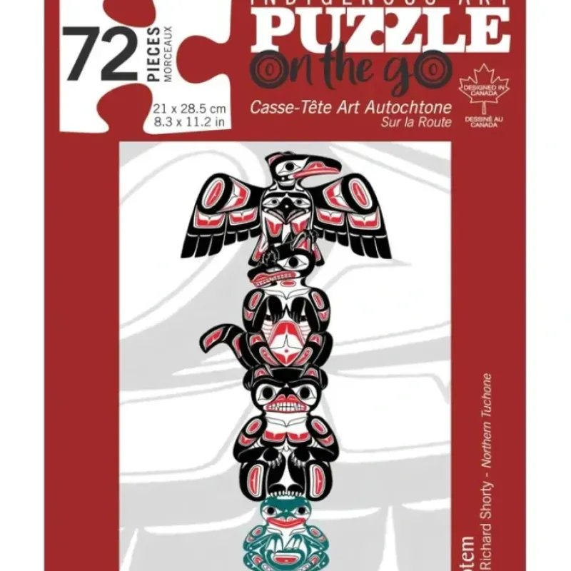 Hot^Indigenous Collection 72pc Mini Puzzle in Tin - Totem - Little Painter Art | Exploring the Endless Possibilities of Art