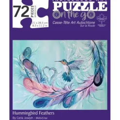 Hot^Indigenous Collection 72pc Mini Puzzle in Tin - Hummingbird Feathers - Little Painter Art | Exploring the Endless Possibilities of Art