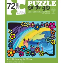 Hot^Indigenous Collection 72pc Mini Puzzle in Tin - Stars Delivering the Water - Little Painter Art | Exploring the Endless Possibilities of Art