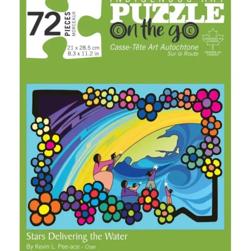 Hot^Indigenous Collection 72pc Mini Puzzle in Tin - Stars Delivering the Water - Little Painter Art | Exploring the Endless Possibilities of Art
