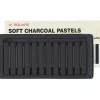 Pigment^Inscribe Soft Charcoal Pastels - Set of 12 Square Pastels - Little Painter Art | Exploring the Endless Possibilities of Art