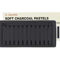 Pigment^Inscribe Soft Charcoal Pastels - Set of 12 Square Pastels - Little Painter Art | Exploring the Endless Possibilities of Art