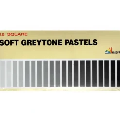 Pigment^Inscribe Soft Greytone Pastels - Set of 12 Square Pastels - Little Painter Art | Exploring the Endless Possibilities of Art