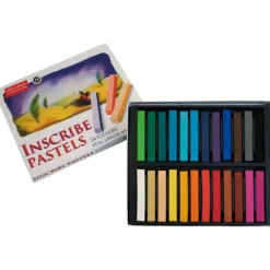 Pigment^Inscribe Soft Pastels - Full Length Sticks - Set of 24 - Little Painter Art | Exploring the Endless Possibilities of Art