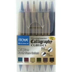 Shop All^Itoya Calligraphy Double-Ended Markers 6pk Classics - Little Painter Art | Exploring the Endless Possibilities of Art