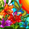 Canvas^Jacarou Hummingbird Diamond Painting Kit 12"x12" - Little Painter Art | Exploring the Endless Possibilities of Art