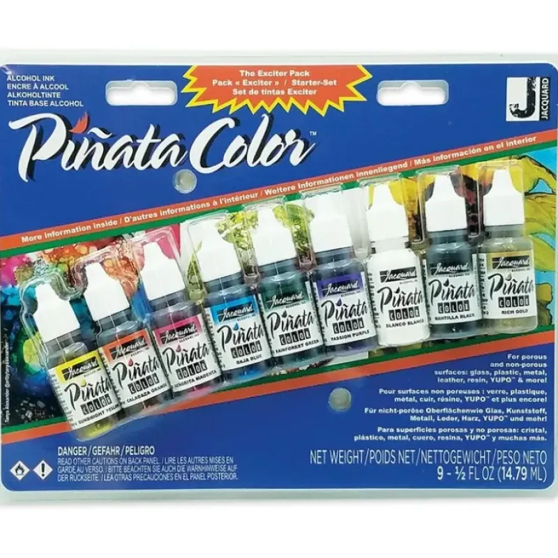 Shop All^Jacquard Pinata Color Exciter Pack - Alcohol Ink Set 9pc - Little Painter Art | Exploring the Endless Possibilities of Art