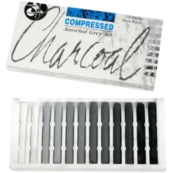 Shop All^Jakar Compressed Charcoal - Assorted Grey - Set of 12 - Little Painter Art | Exploring the Endless Possibilities of Art