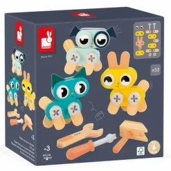Hot^Janod Brico'Kids DIY Wooden Pets Building Kit - Little Painter Art | Exploring the Endless Possibilities of Art