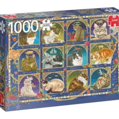 Shop All^Jumbo 1000pc Puzzle - Cat Horoscopes - Little Painter Art | Exploring the Endless Possibilities of Art