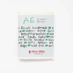 Shop All^Khadi White rag paper 640gr 10 sheets 11x15cm A6 - Little Painter Art | Exploring the Endless Possibilities of Art