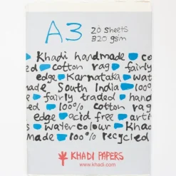 Shop All^Khadi White rag paper 320gr 20 sheets 30x42cm - Little Painter Art | Exploring the Endless Possibilities of Art