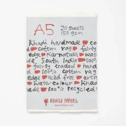 Shop All^Khadi White rag paper 150gr 20 sheets 15x21cm A5 - Little Painter Art | Exploring the Endless Possibilities of Art