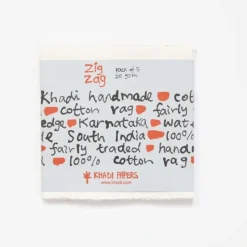 Shop All^Khadi White rag paper Zigzag 210gr 5 sheets 15x15cm - Little Painter Art | Exploring the Endless Possibilities of Art
