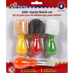 Brush^KidsKraft Kids' Starter Brushes 4pc Set - Little Painter Art | Exploring the Endless Possibilities of Art