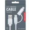 Shop All^Kikkerland 2-in-1 Braided USB-C & Lightning Cable, White - Little Painter Art | Exploring the Endless Possibilities of Art