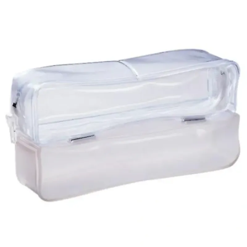 Shop All^King Jim CHEERS! Twin Pencil Case - White & Clear - Little Painter Art | Exploring the Endless Possibilities of Art